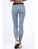 Light blue sports leggings with patterns MR11513 - Online store - Boutique